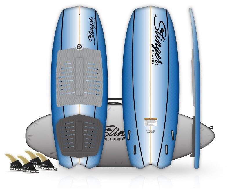 Stinger Wake Surf PowerTail Quad 4'9" Package